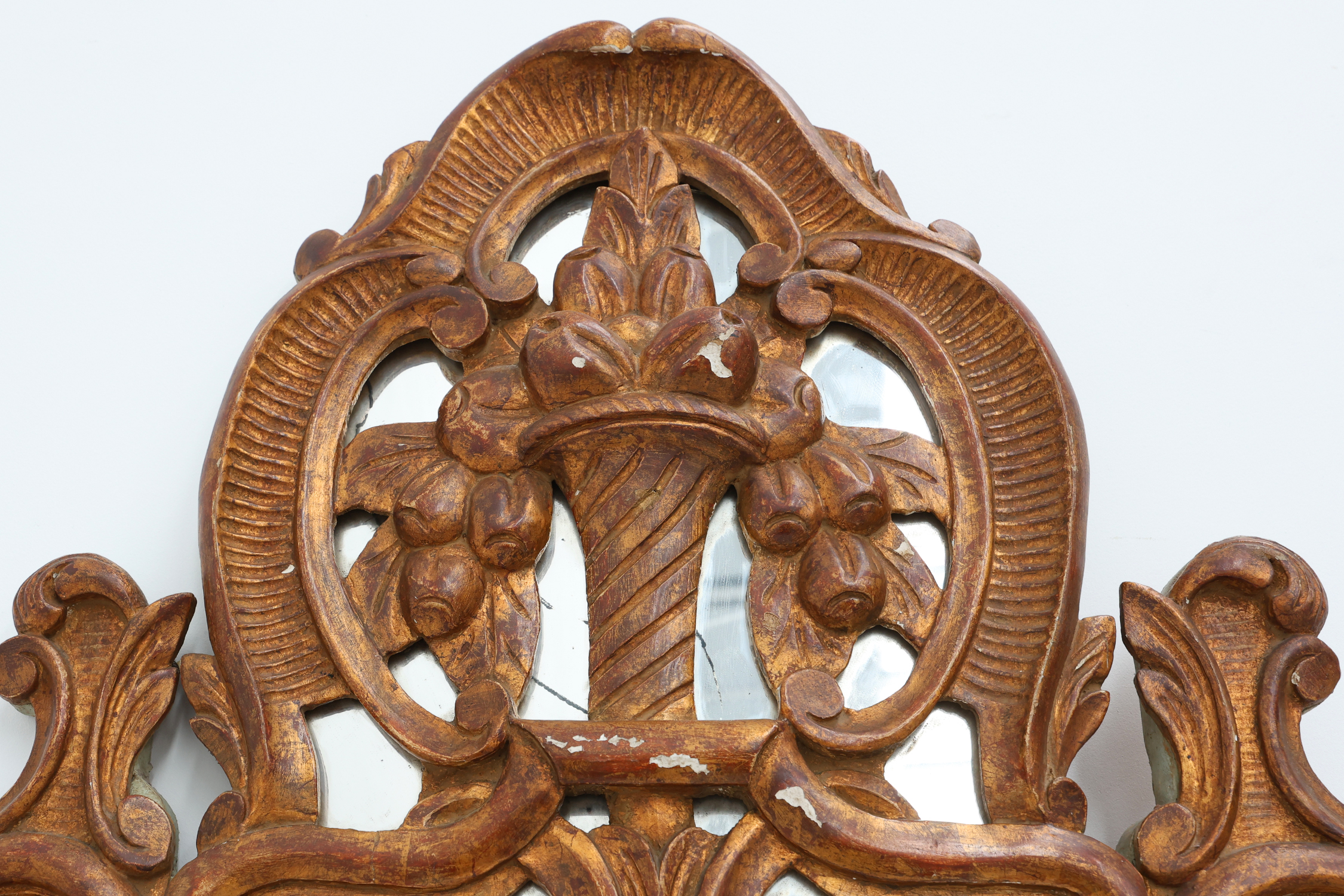 Louis XV style carved giltwood mirror with floral crest, France, 18th centurythumbnail